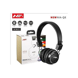 NIA NIA Q8 Stéréo Bluetooth Stéréo Bluetooth Casque sportif pliable Application de support technique avec support de carte MicroSD TF Radio FM