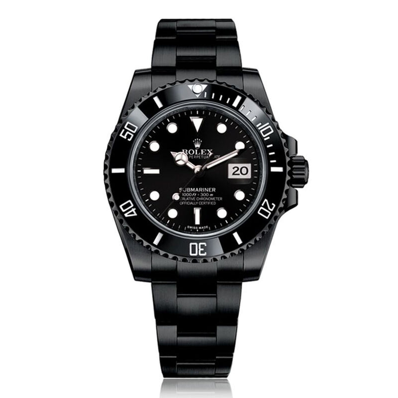 ROLEX Submariner Date Black PVD/DLC Coated Stainless Steel Watch 116610LN